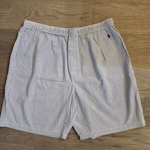 Polo by Ralph Lauren Blue and White Striped Boxers